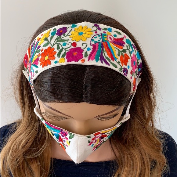 Combo Face Mask and Headband with Buttons for Mask - Picture 7 of 9